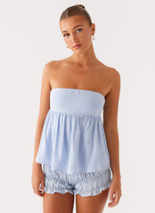 Cassie Tube Top - Blue