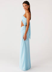 Cindelle One Shoulder Maxi Dress - Turquoise