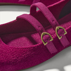 The Double Buckle Mary Jane - ReVelvet™ Mulberry