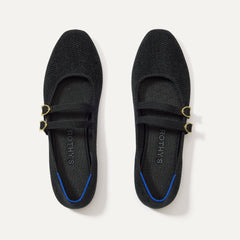 The Double Buckle Mary Jane - ReVelvet™ Black
