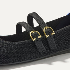 The Double Buckle Mary Jane - ReVelvet™ Black