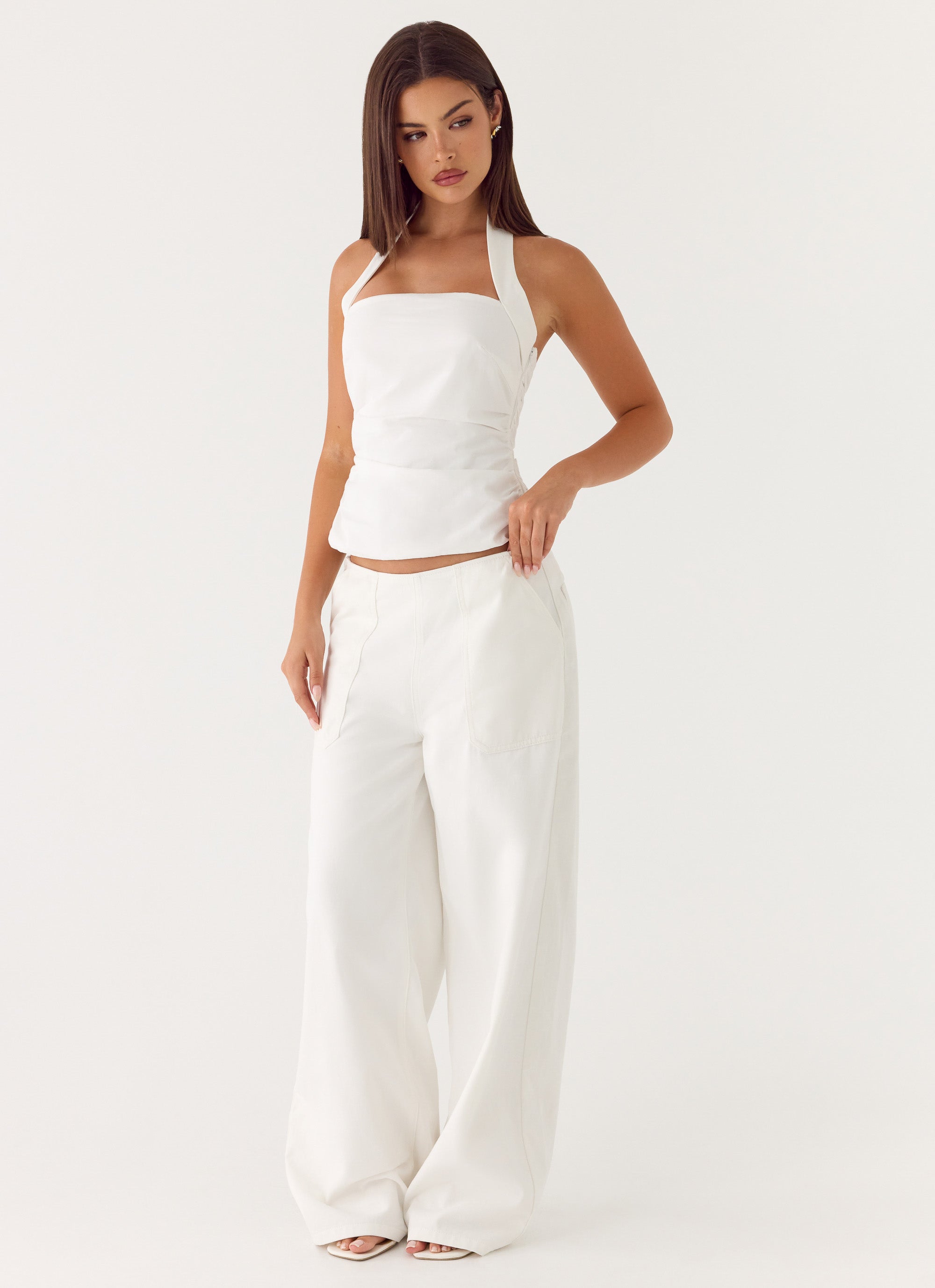Seethal Low Rise Pants - White